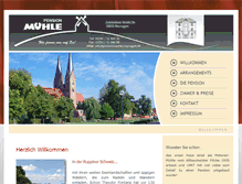 Tablet Screenshot of pensionmuehle-neuruppin.de